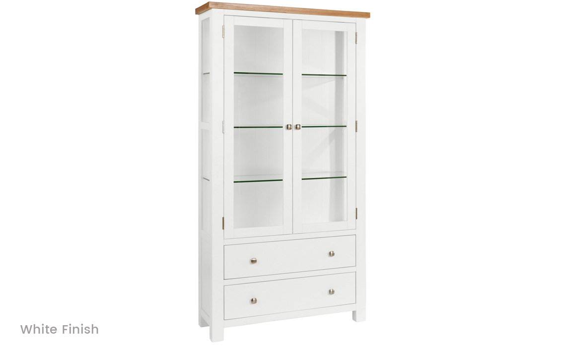 White painted on sale display cabinets