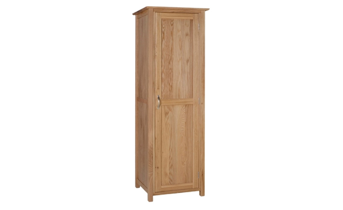 Woodford Solid Oak Full Hanging Single Wardrobe Solid North