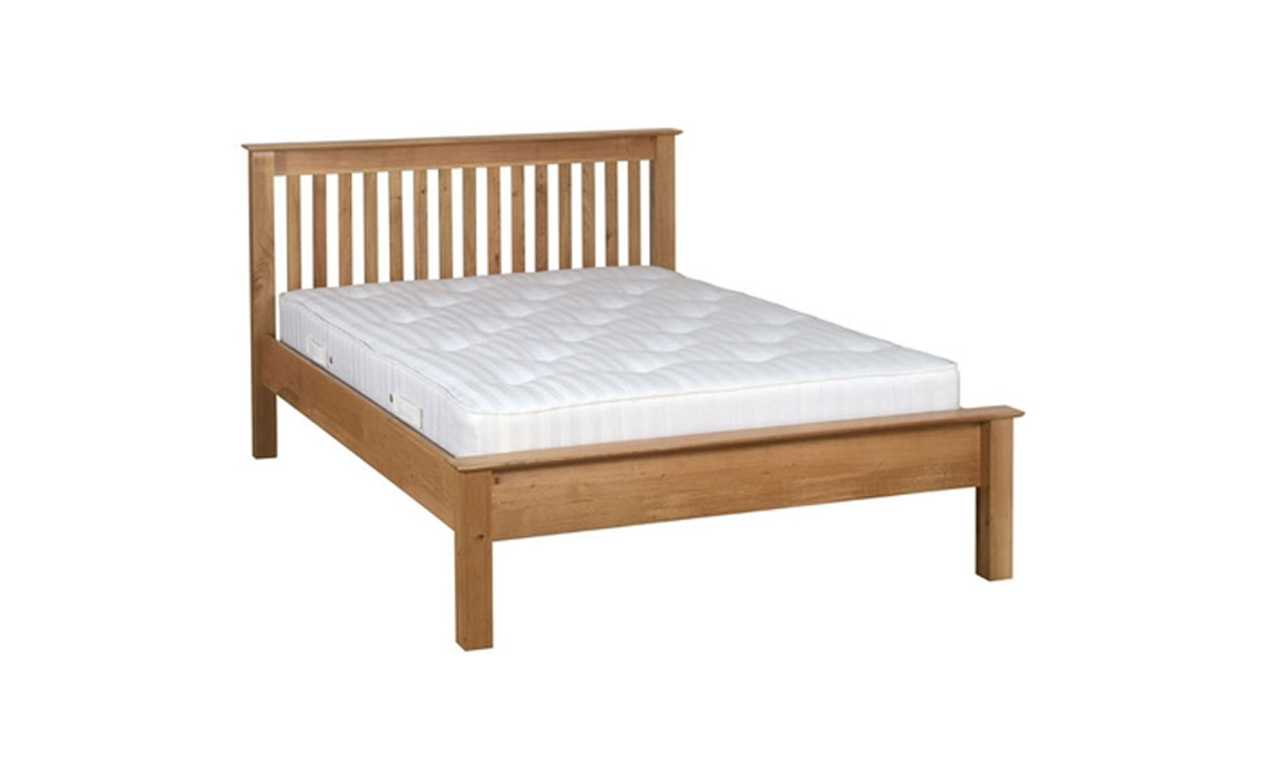 Woodford Solid Oak 4ft6 Double Low Foot End Bed Frame