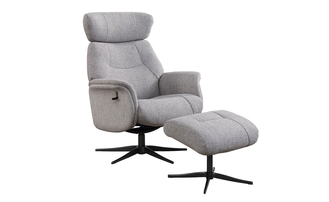 Murcia Swivel Recliner & Footstool - Leather Or Fabric