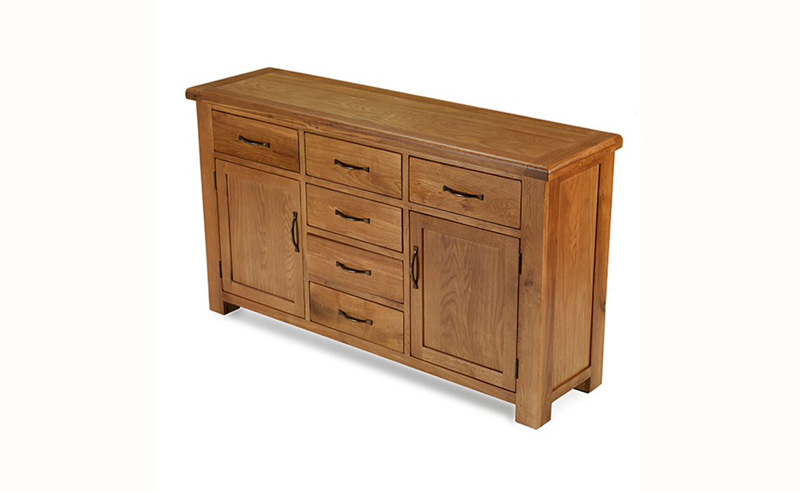 Hollywood Oak Sideboard 6 Drawer 2 Door 