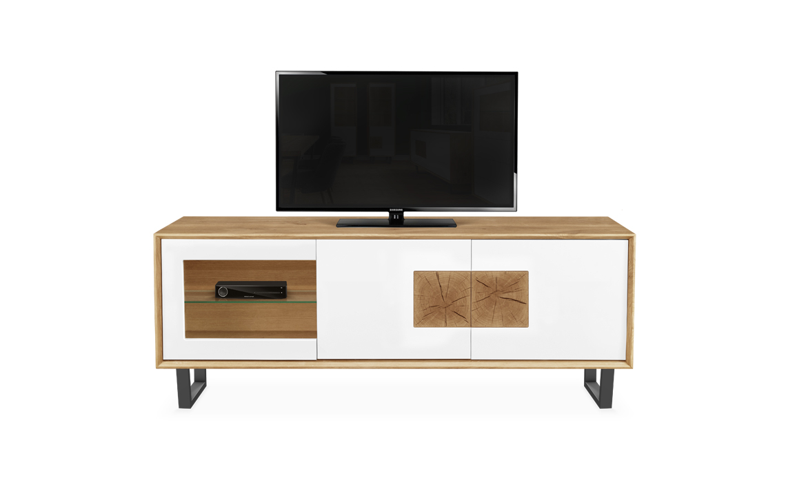 Annika Modern Oak Large 3 Door TV Unit