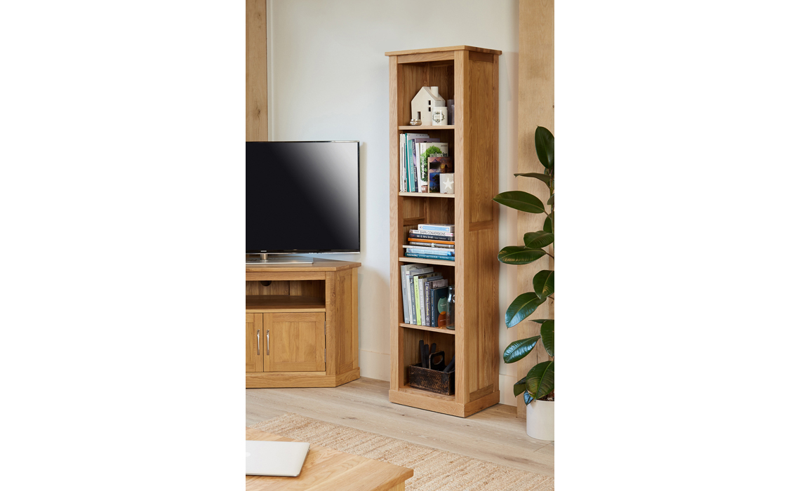 Pacific Oak Narrow Bookcase