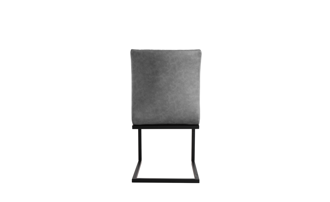 Diamond Stitch Grey Cantilever Dining Chair