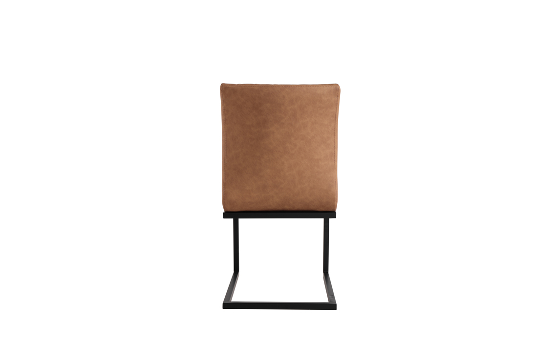 Diamond Stitch Tan Cantilever Dining Chair