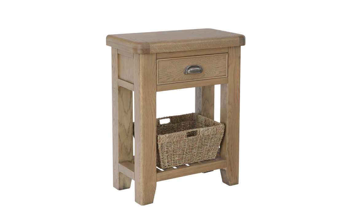 Ambassador Oak 1 Drawer Telephone Console Table