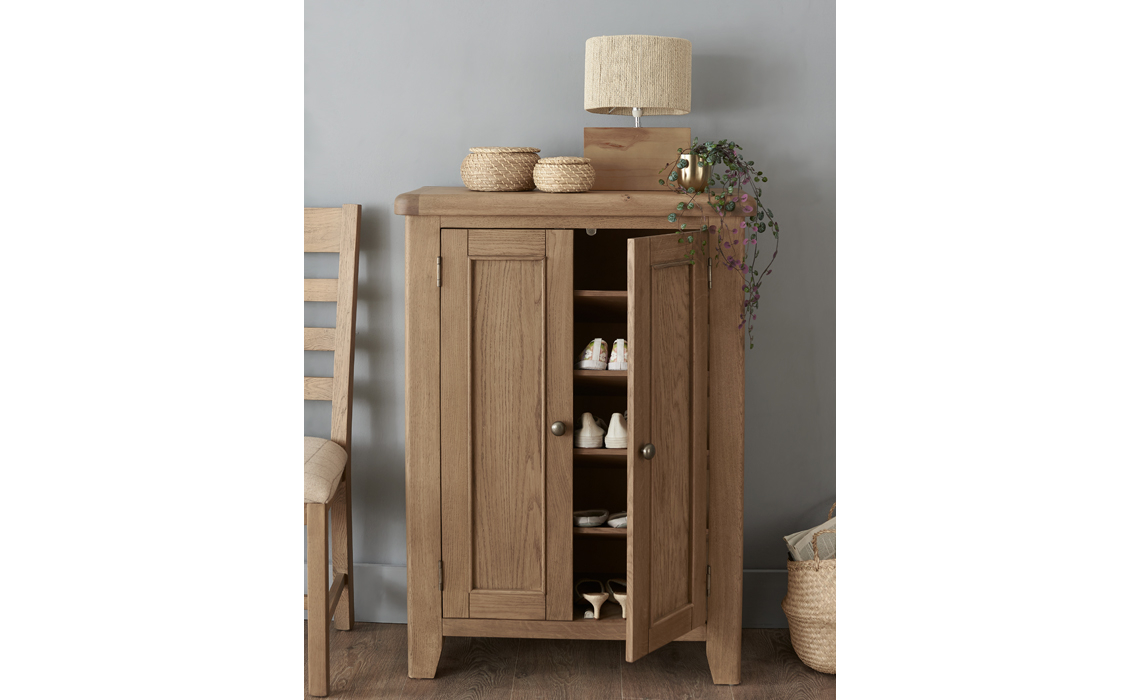 Ambassador Oak Shoe Cabinet