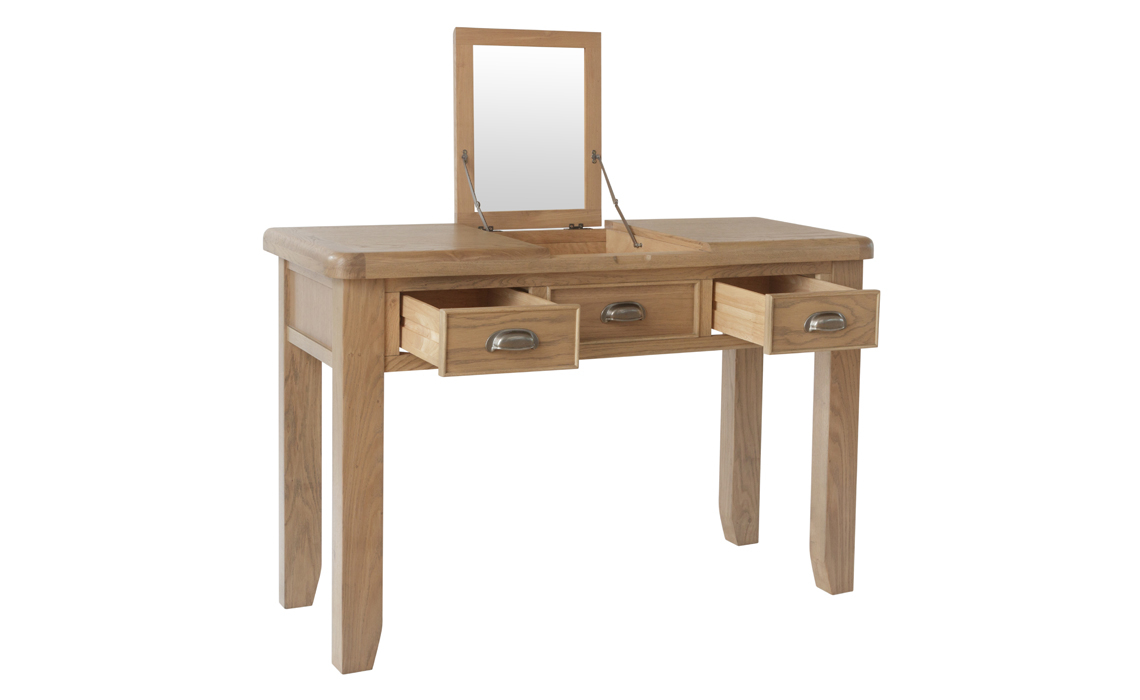 Ambassador Oak Dressing Table With Mirror