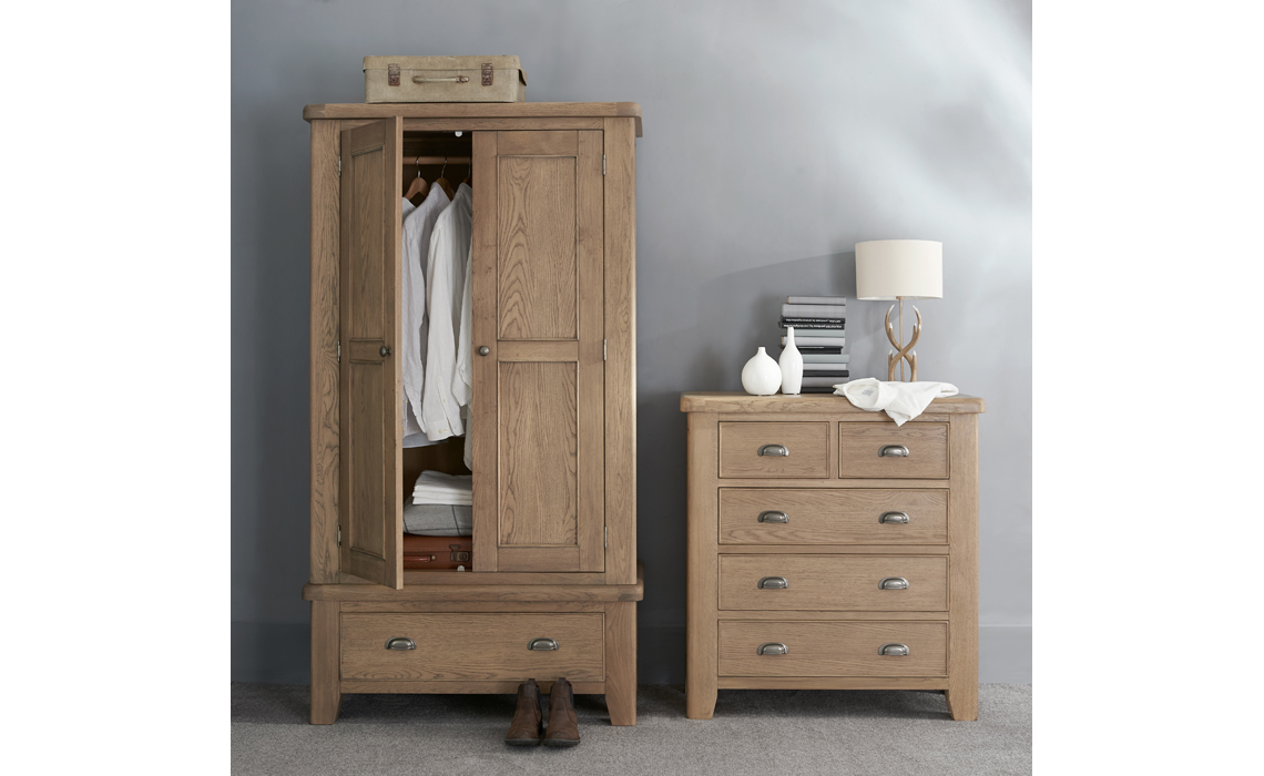 Ambassador Oak 2 Door Gents Wardrobe