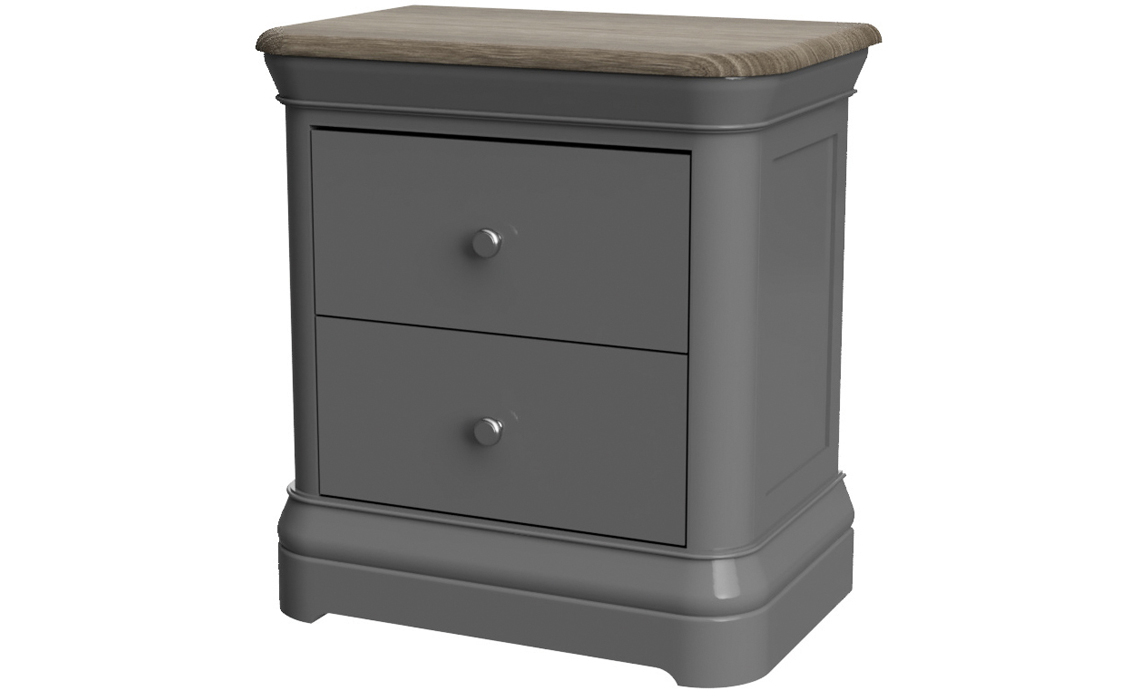 Victoria Painted 2 Drawer Bedside (Slate Finish Only) 