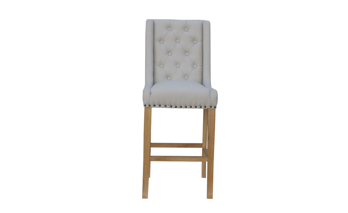 Westcliff Buttoned Bar Stool - Natural