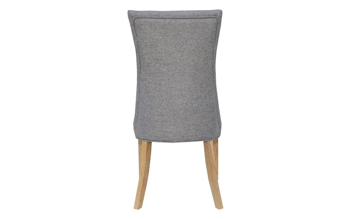 Phoebe Buttoned Dining Chair - Light Grey