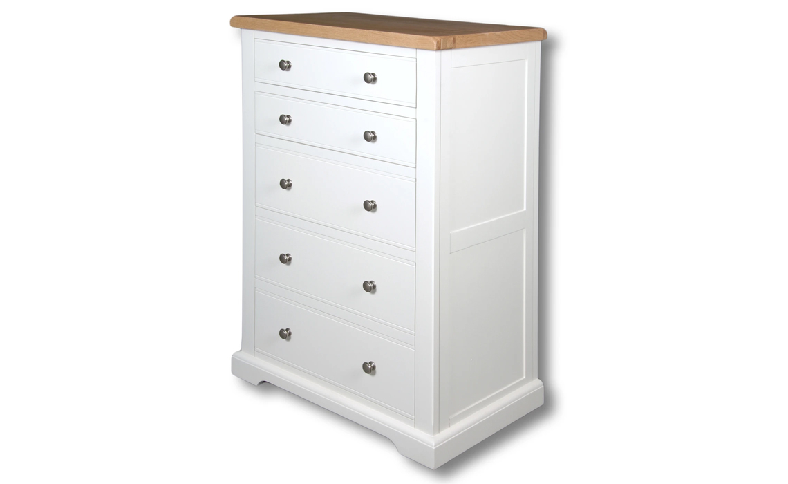 Suffolk Painted 5 Drawer Deep Chest Of Drawers