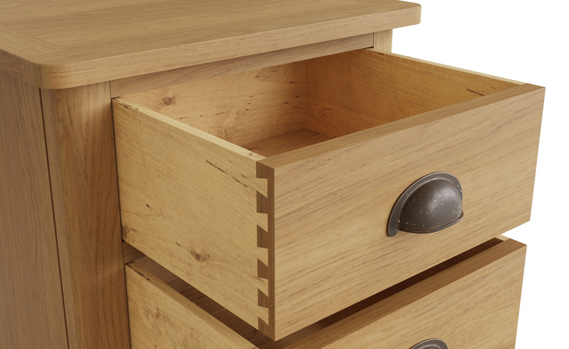 Woodbridge Oak 5 Drawer Wellington