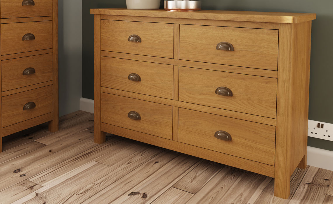 Woodbridge Oak 6 Drawer Chest