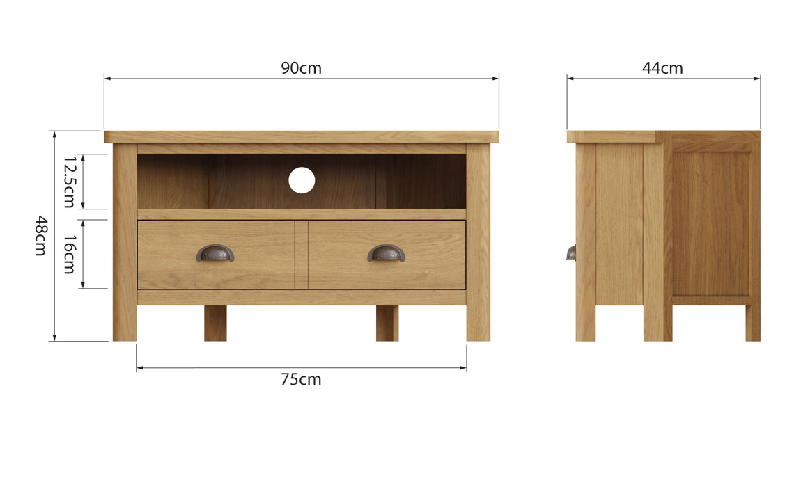 Woodbridge Oak Corner TV Unit