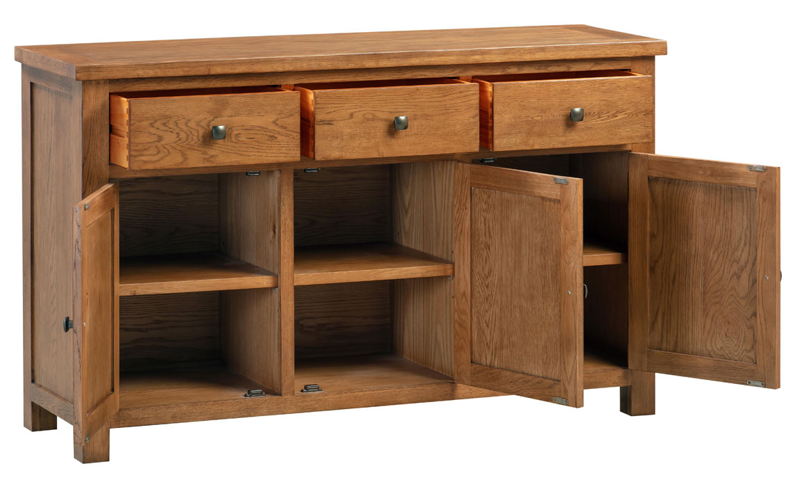 Lavenham Rustic Oak 3 Door Sideboard