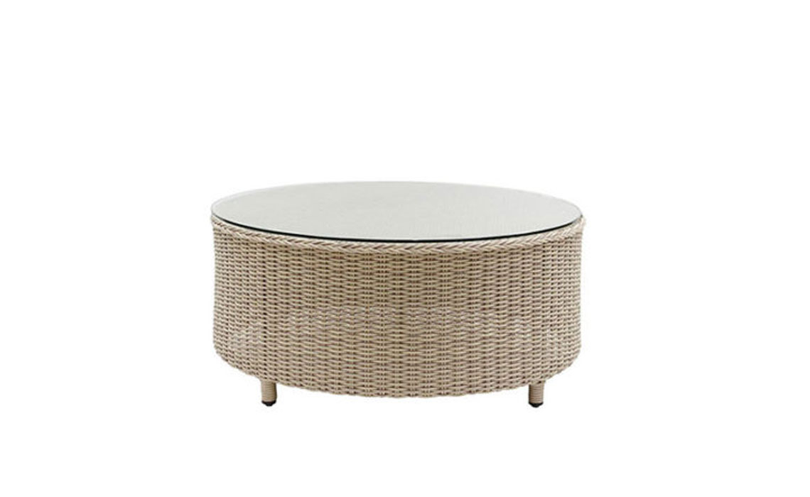 Auckland Luna Round Coffee Table with Glass