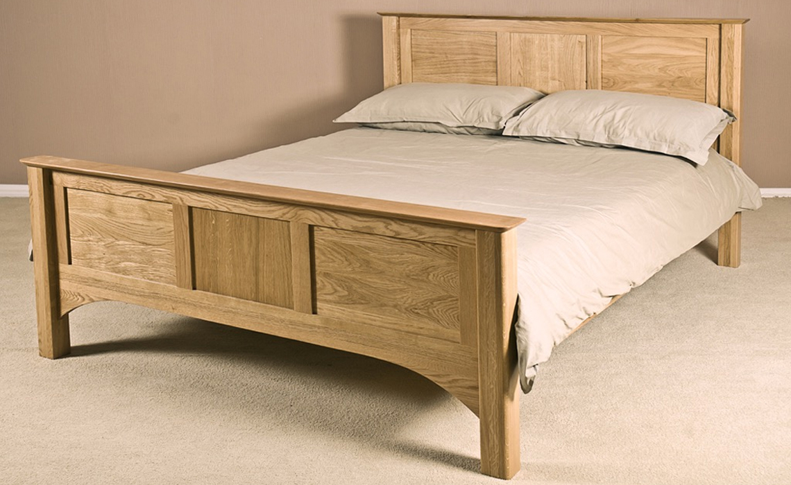 Falkenham Solid Oak 5ft High End Kingsize Bed Frame