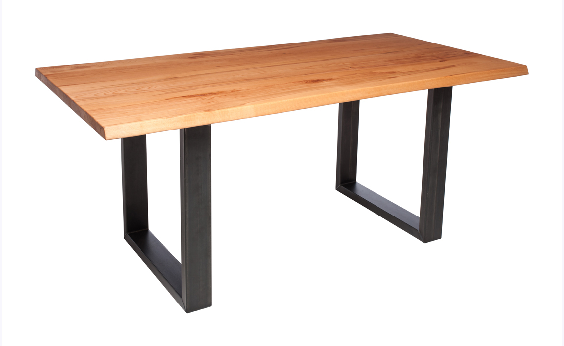 Aurora Oak 160cm Dining Table With U Shaped Leg 