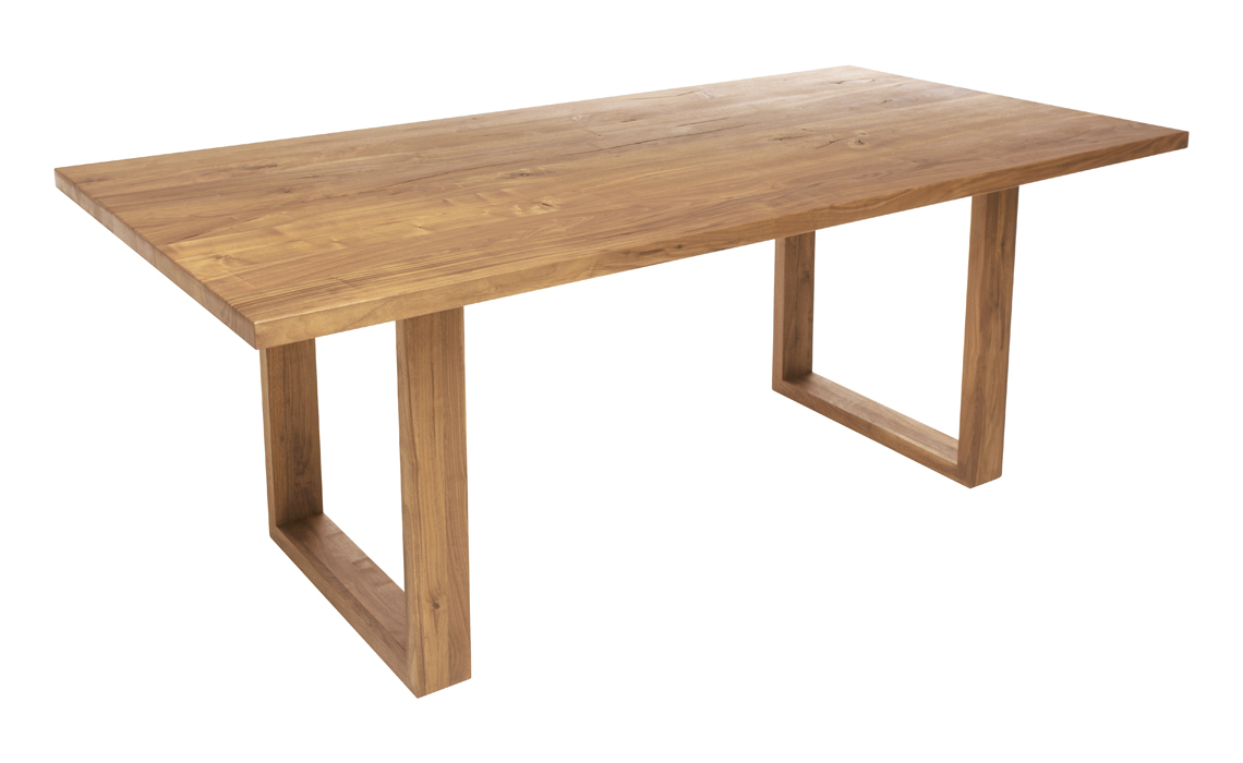 Aurora Oak 160cm Dining Table With U Shaped Leg 