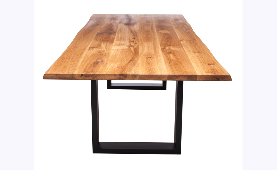 Aurora Oak 160cm Dining Table With U Shaped Leg 