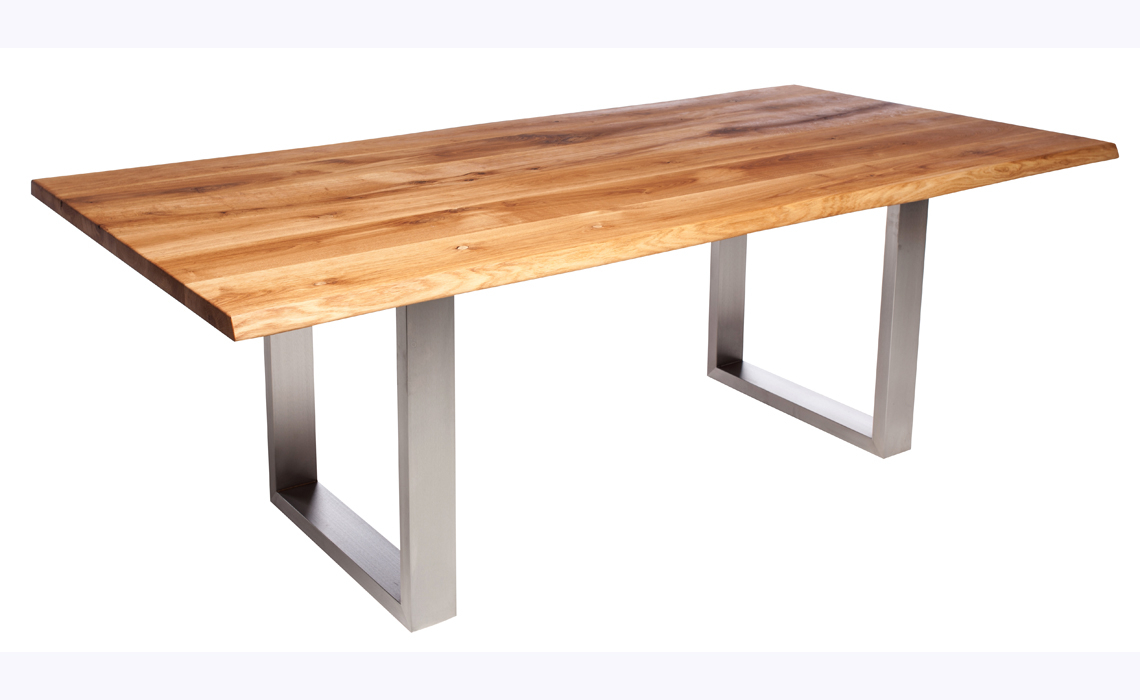 Aurora Oak 180cm Dining Table With U Shaped Leg 