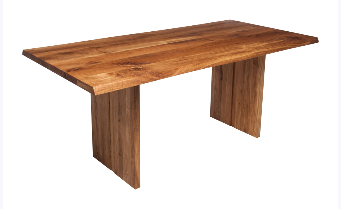 Aurora Oak 200 x 100cm Dining Table With Full Leg