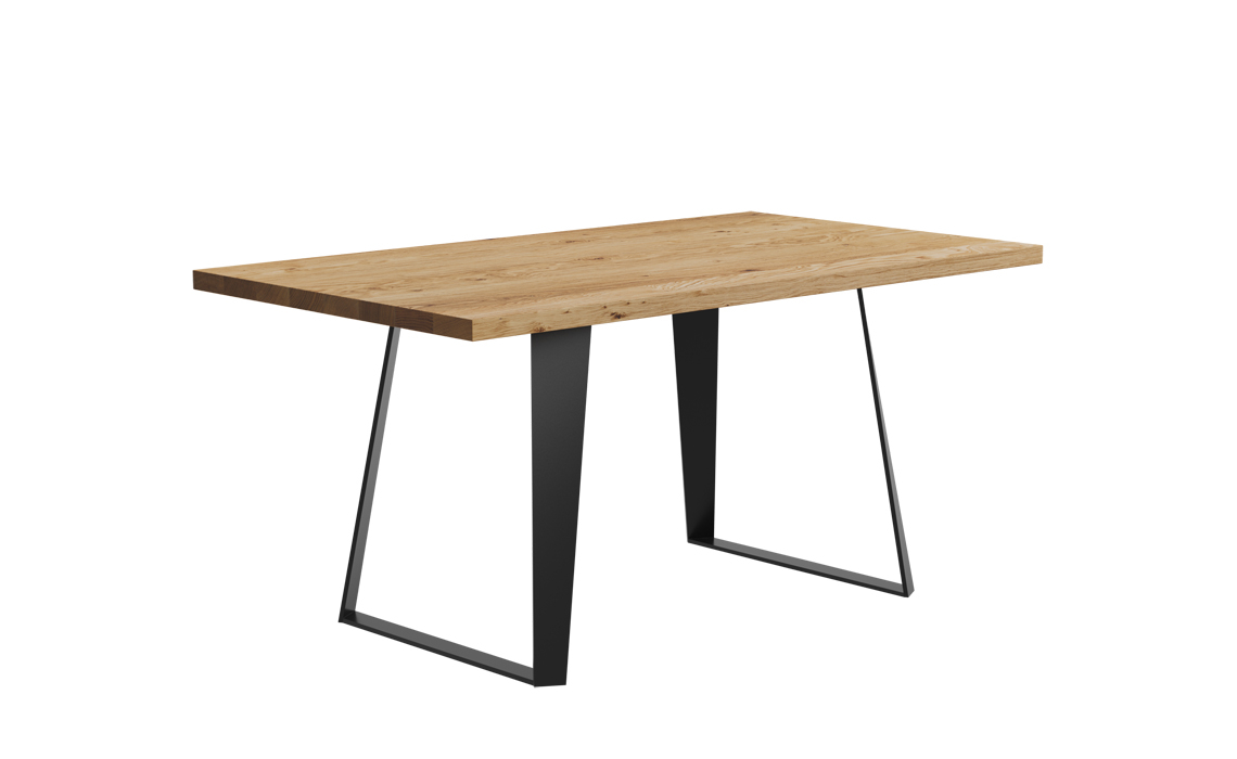 Aurora Oak 180cm Dining Table With Trapeze Leg 