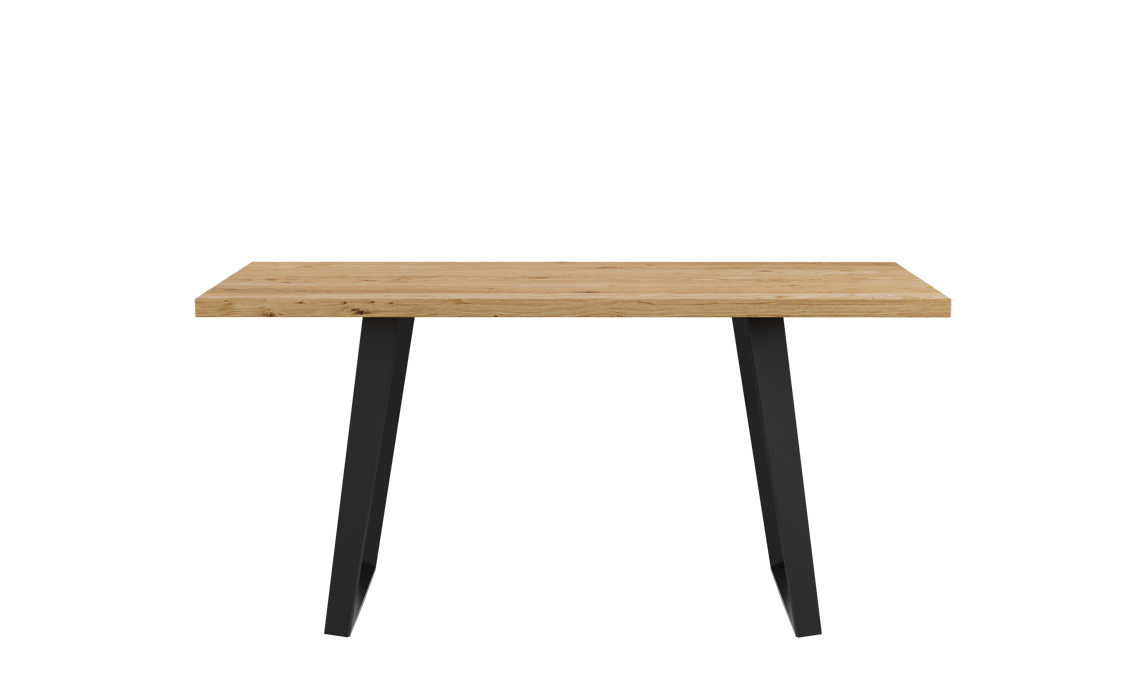 Aurora Oak 240 x 110cm Dining Table With Trapeze Leg