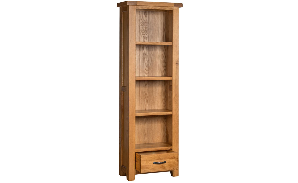 Newborne Oak Tall Narrow Bookcase 