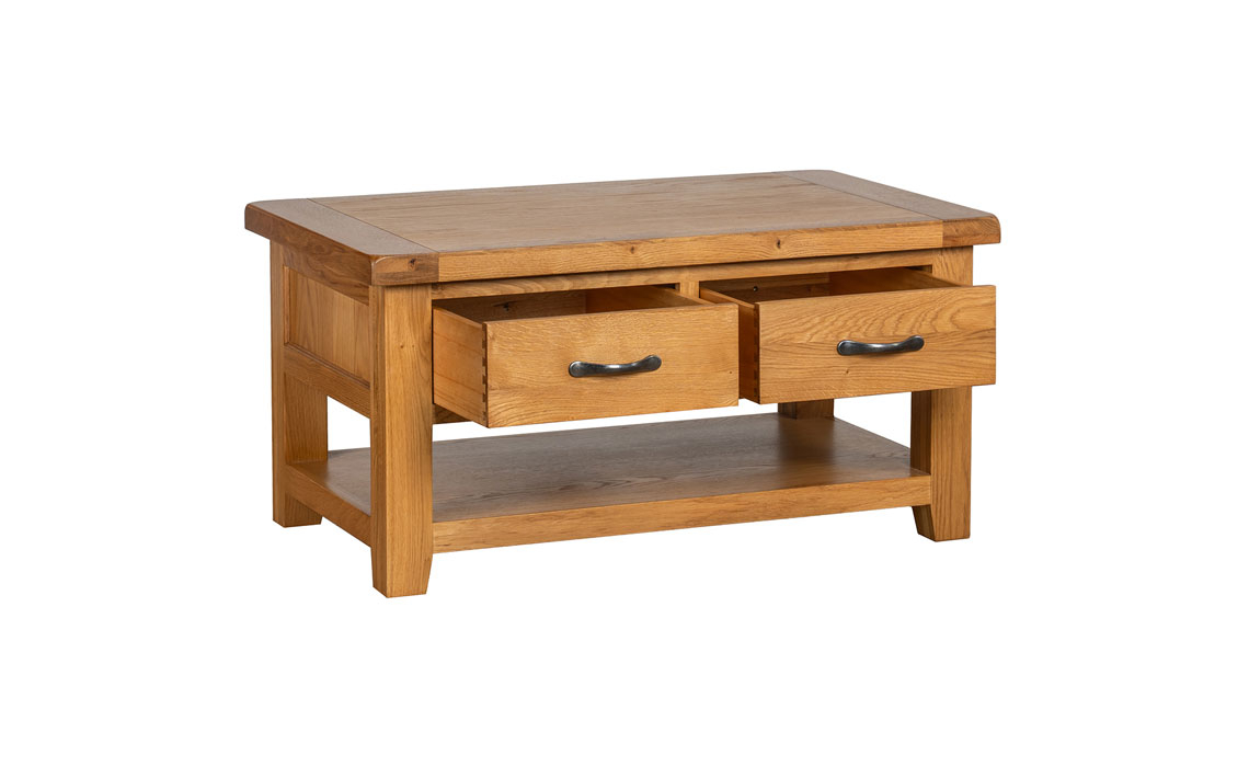 Newborne Oak Coffee Table 2 Drawers