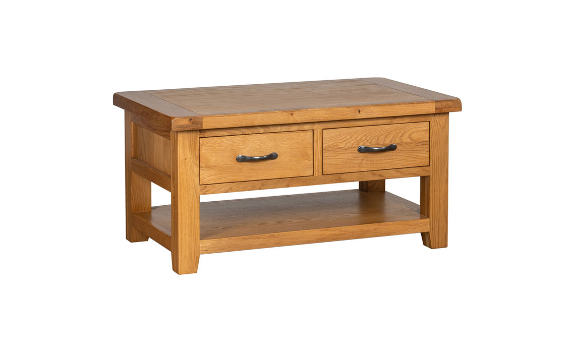 Newborne Oak Coffee Table 2 Drawers