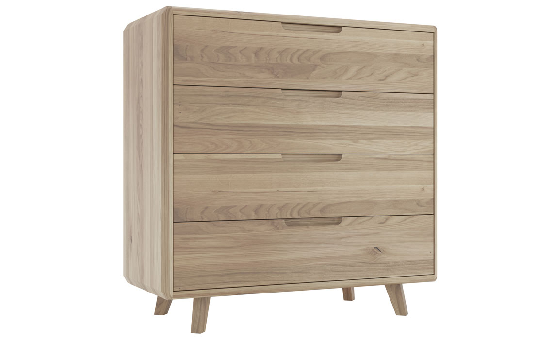 Oxford Solid Oak 4 Drawer Medium Chest