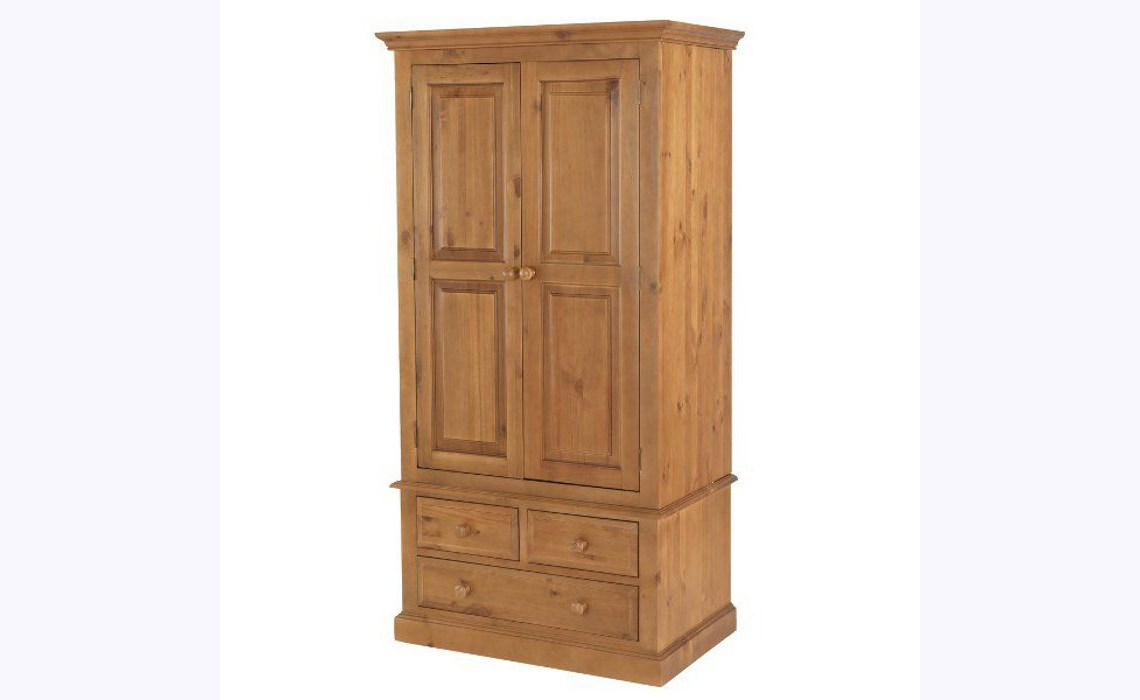 Appleby Pine Double Wardrobe With Drawers
