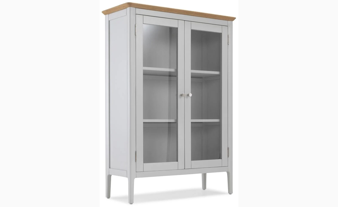 Surrey Grey Painted Glazed Display Cabinet 