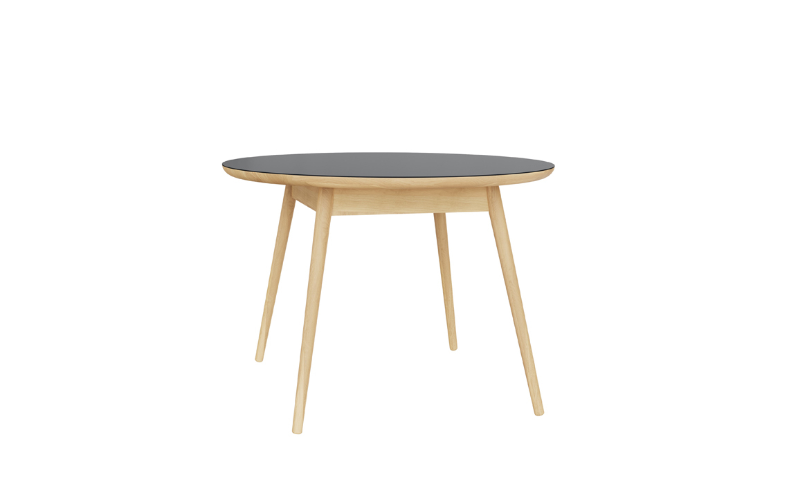 Alto Solid Oak Anthracite Painted 110cm Round Dining Table