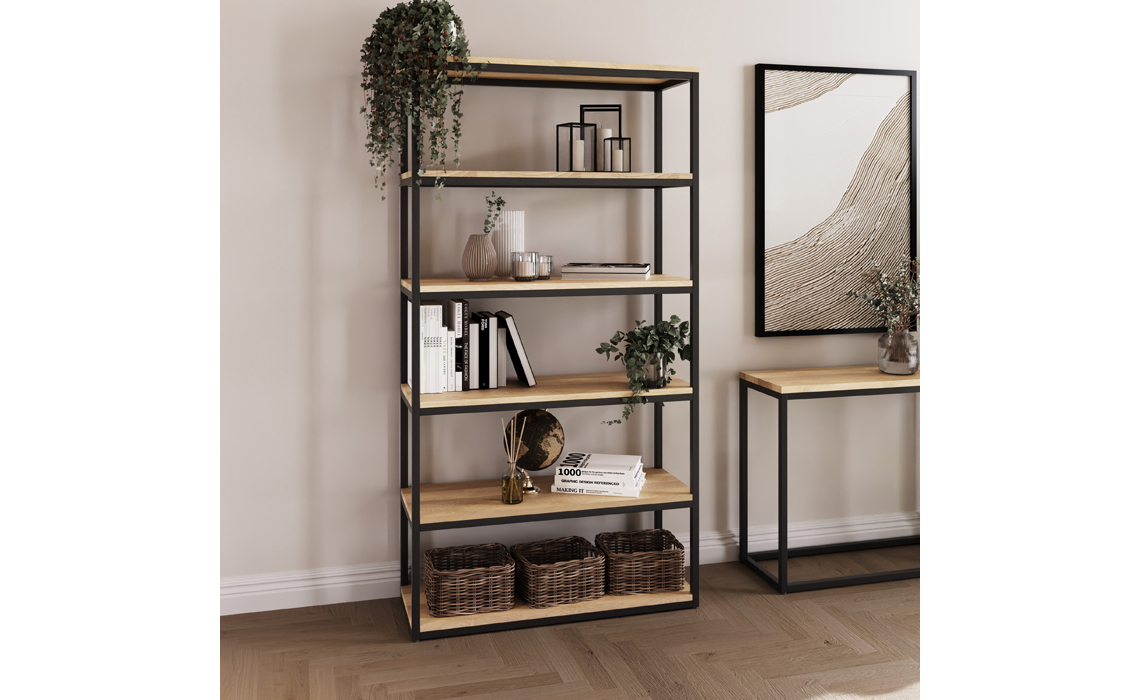 Modal Solid Oak Medium Bookcase