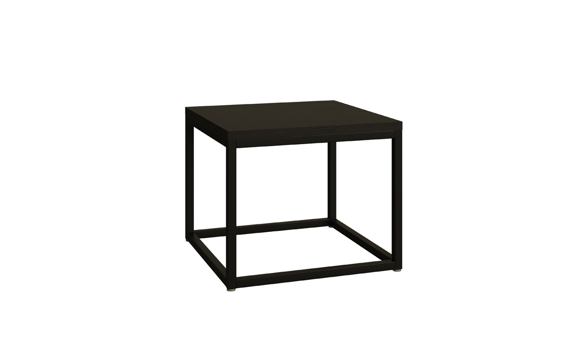 Modal Solid Black Oak Square Side Table