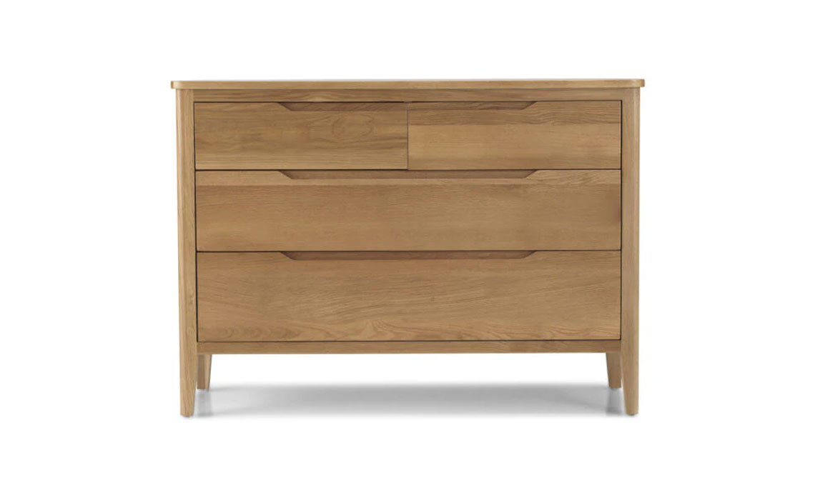 Copenhagen Oak 4 Drawer Wide Chest