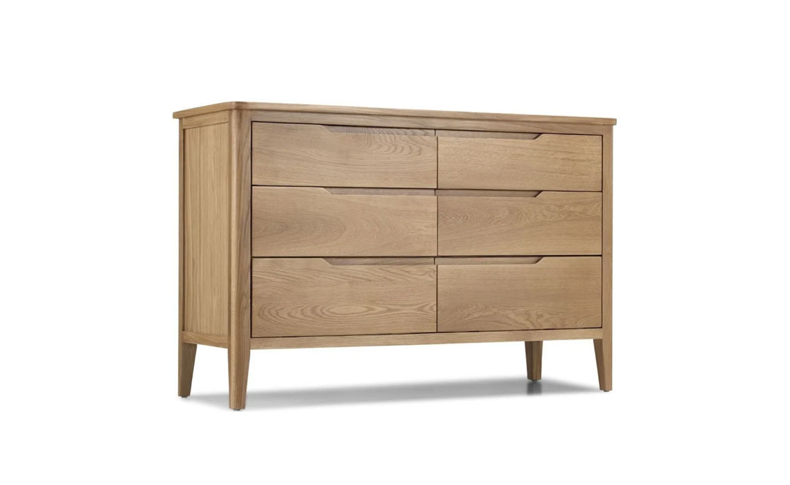 Copenhagen Oak 6 Drawer Wide Chest