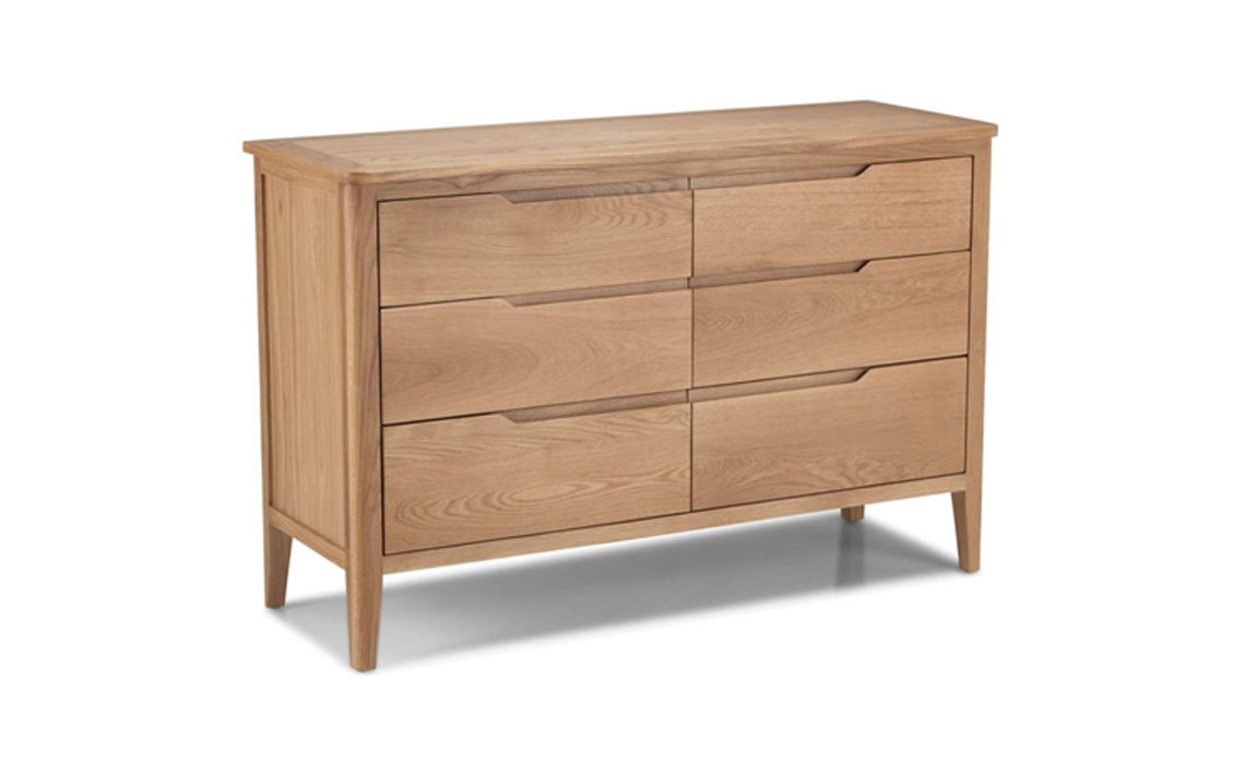 Copenhagen Oak 6 Drawer Wide Chest