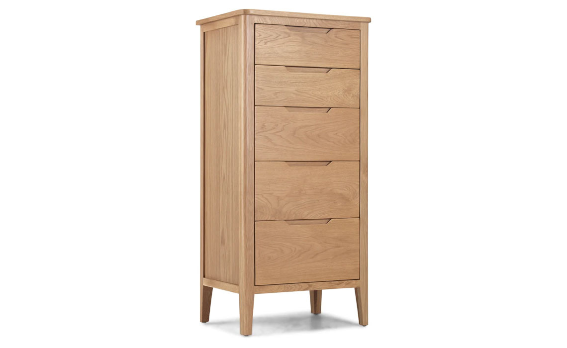 Copenhagen Oak 5 Drawer Tall Chest