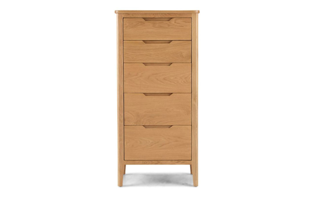 Copenhagen Oak 5 Drawer Tall Chest