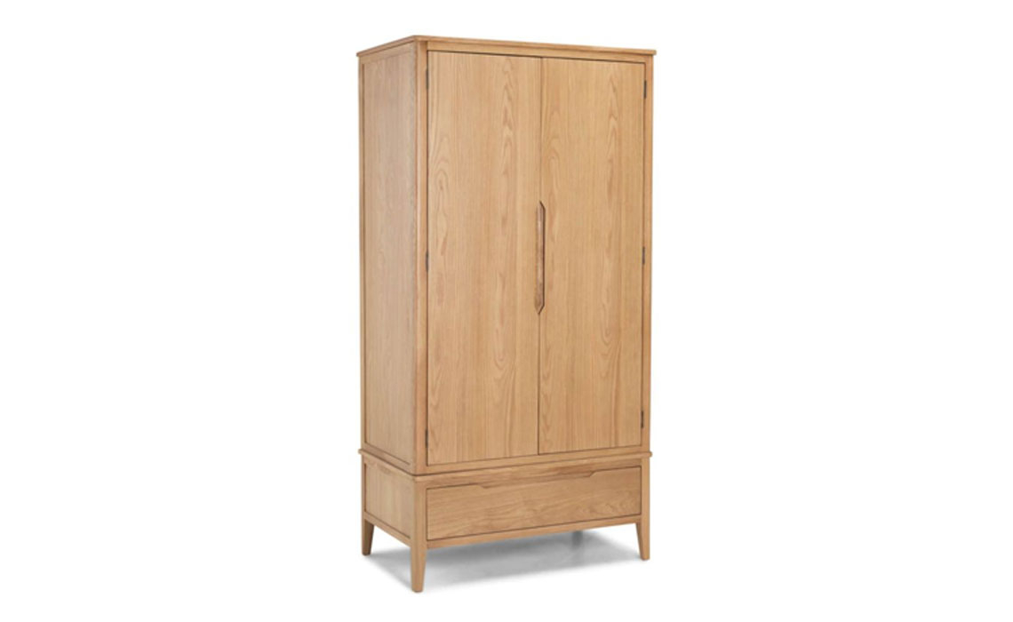 Copenhagen Oak Double Wardrobe With Drawer