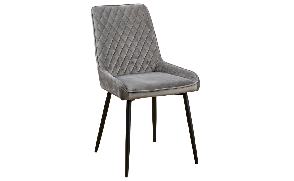 Seattle Soft Touch Diamond-Back Dining Chair Grey