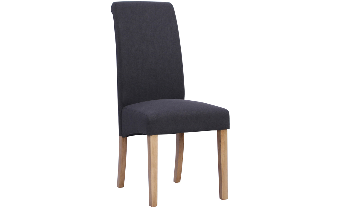 Bucklesham Roll Back Fabric Chair Dark Grey