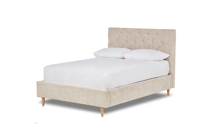 5ft Kingsize Upholstered Bed Frames - Stirling 5ft King Size Fabric Bed Frame With Low End