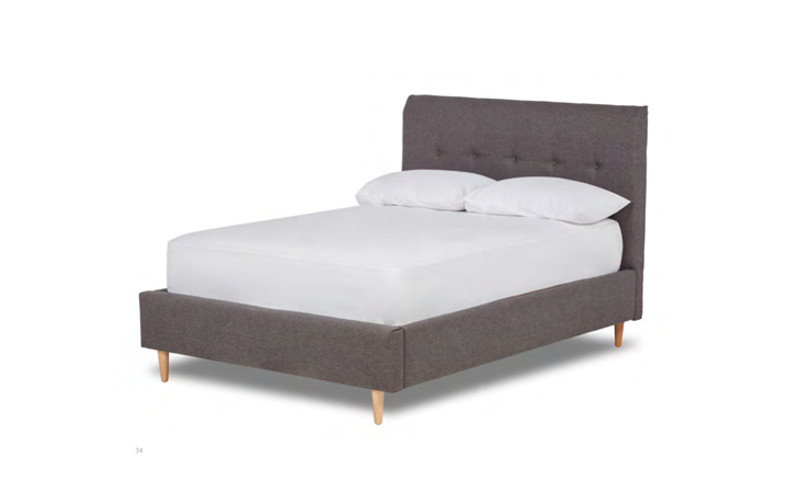 5ft Kingsize Upholstered Bed Frames - Preston 5ft King Size Fabric Bed Frame With Low End With Low End