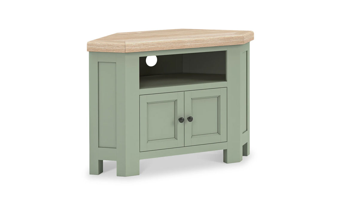 Clovelly Sage Painted Collection -  Clovelly Sage Corner TV Unit